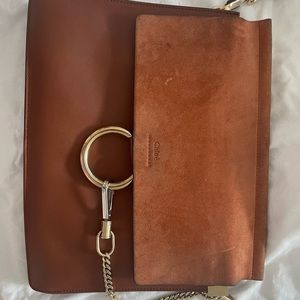 Chloe Medium Faye Shoulder Bag in Cognac